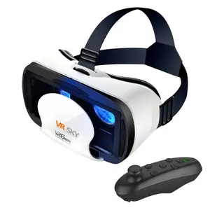Adjustable Head Strap Wearable VR Headset - 1080P HD Display, Lightweight Design for Mobile Gaming & Media Viewing