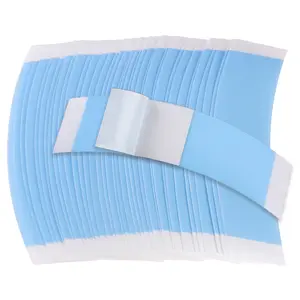 48pcs Double Sided Ultra Hold Waterproof Lace Glue for Front Lace Wig,Bold Hold Lace Wig Tape in Hair Extension Remover can Replacement (Blue)