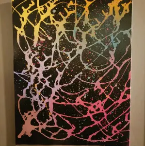 Rainbow Lines 16x20 Canvas