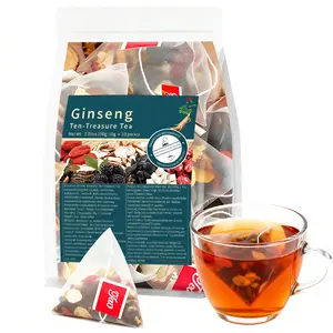 Ginseng Ten Treasures Tea 7.05oz/200g/bag 10g x 20 packets Natural Herbal Infusion for Health paper tea bags chinese tea body tea Herbal Kidney Cleansing Ginseng Tea Herbal Kidney & Liver Support Tea kidney cleanse