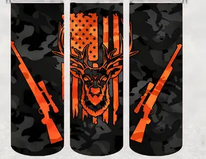 20 oz--=%2=- tumbler=%2=-- orange and black hunting Bottle Drinkware Water Bottles Beverage Coffee Deer Cup Mug--=%2=- sublimation=%2=----=%2=- tumbler=%2=--