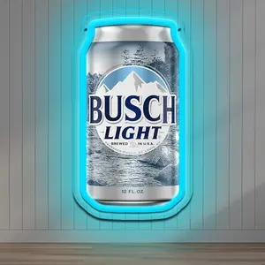 1 PC Wall-Mounted Light Blue Beer Can Acrylic Carved Neon Light, Neon Light Sign, Home Lighting, Wall Mounted Lights, USB Powered Dimmable, Perfect for Gaming Room, Home Bar, St. Patrick's Day, Christmas, etc.