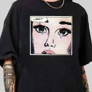 Women's Vintage $uicideboys Grey Round Neck T-Shirt - Novelty Rap Merch Hoodie Sweatshirt, Gym Unisex Gift for Rap Fans, Rapper Clothing XJG