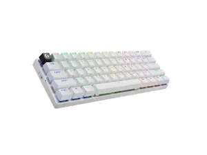 Logitech G PRO X 60 LIGHTSPEED Wireless Gaming Keyboard, Ultra Compact TKL 60% Mechanical Keyboard for Windows PC, LIGHTSYNC RGB, Dual-Shot PBT Keycaps, GX Optical Linear Switches, White