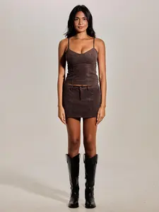 Suede Corset