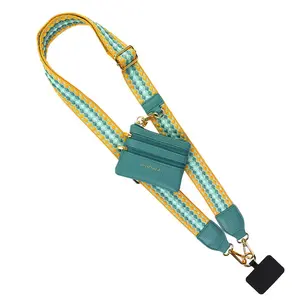 Clip & Go Strap w/Zippered Pouch Fun Dots, removable, adjustable, cross body shoulder strap can be convert into Wristlet