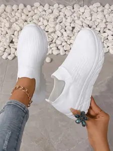 Women's Ultra-Light Sport Casual Shoes, Lightweight Sneakers, Fashionable Breathable Mesh Slip-On Sneakers, Comfortable Walking Running Shoes, Travel Shoes