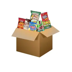Assorted America Snack Box- Includes 2 Drinks, 2 Chips, 2 Candies and 1 Cookie. Snacks will Vary Assorted America Snack Box- Includes 2 Drinks, 2 Chips, 2 Candies and 1 Cookie. Snacks will Vary