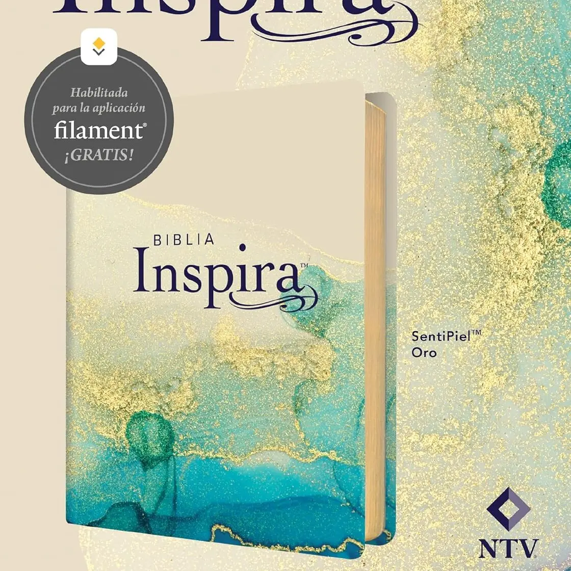 Biblia Inspira NTV con Filament (SentiPiel, Oro) (Spanish Edition) Imitation Leather