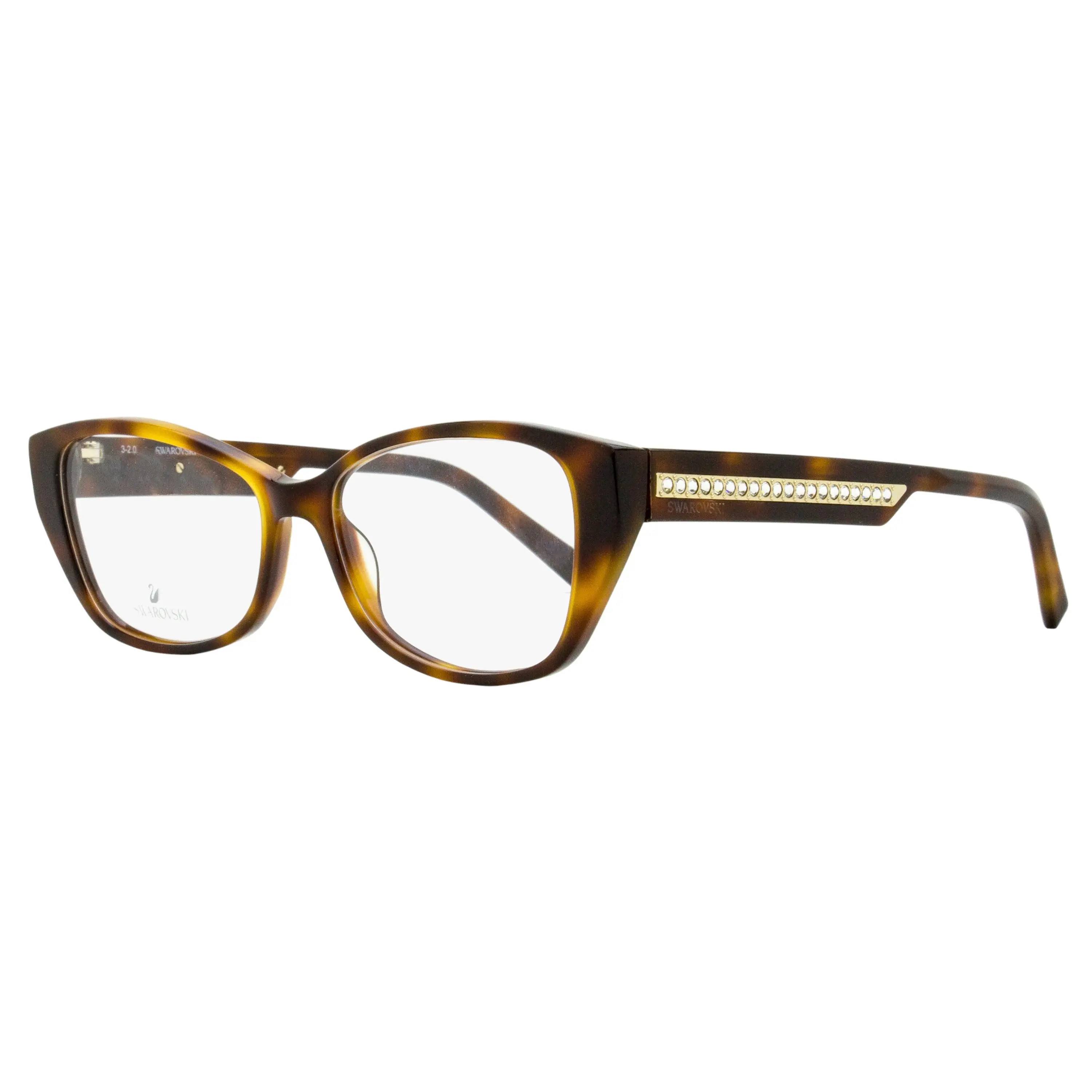Swarovski Rectangular Eyeglasses SK5391 052 Dark Havana 53mm