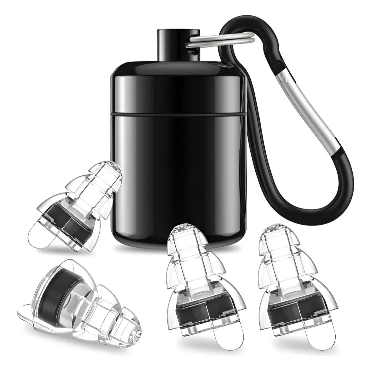 Durable Music Earplugs, Noise-Isolating Liquid Silicone Filter Earplugs, Flight Ready Earplugs with Waterproof Storage Case, Convenient and Long-Lasting