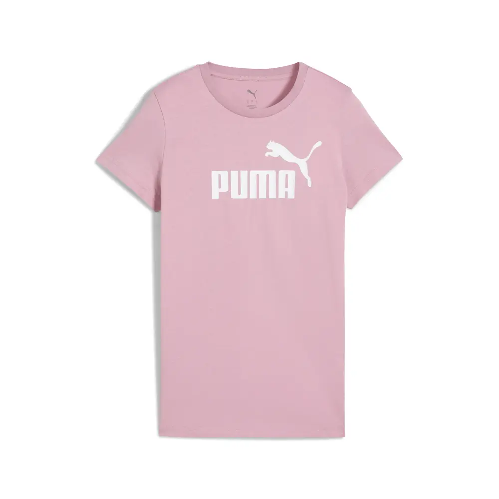 PUMA Womens Essentials No. 1 Logo Crew Neck Short Sleeve Casual Tops Casual - Pink