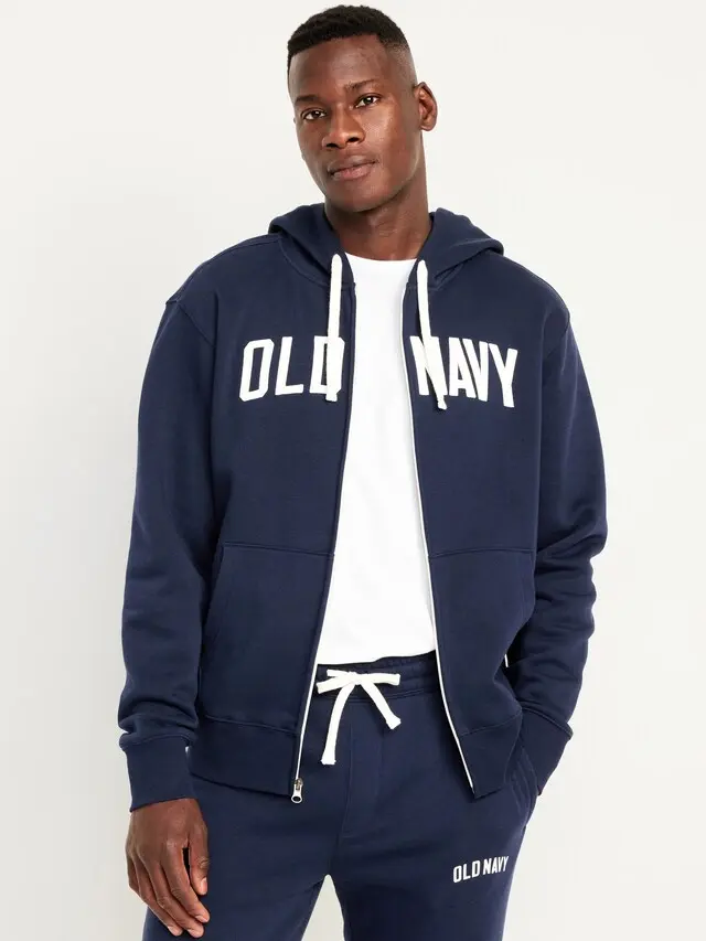 Old Navy Men's Loose Logo Zip Hoodie