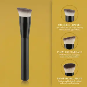 Precision Contour Brushes Set – Slanted Flat Brush for Sharp Application & Horseshoe Brush for Sculpting Cheeks, Jawlines & Noses – Perfect for Flawless, V-Shaped Contouring makeup brushes set