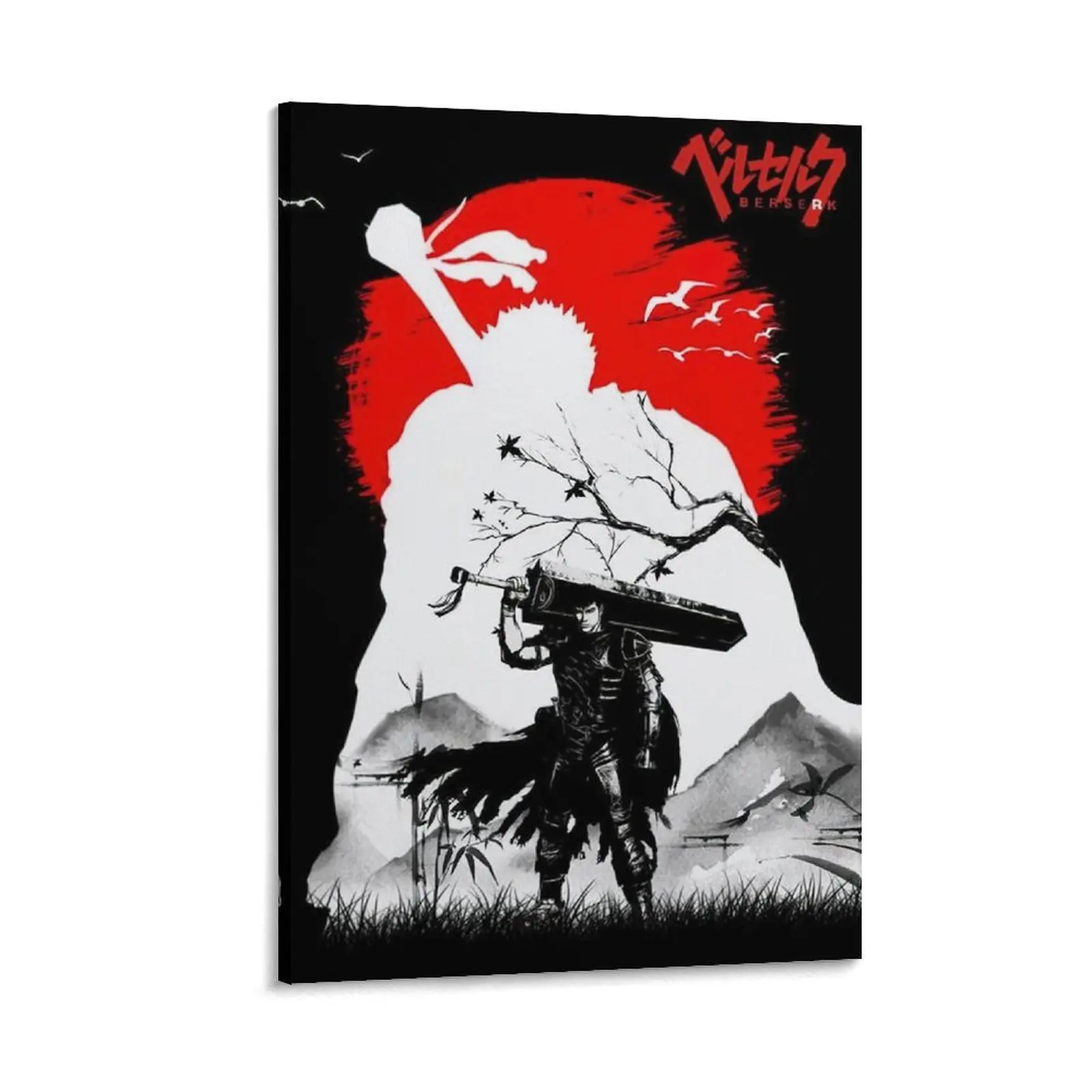 Exclusive Berserk Anime Canvas Wall Art Posters - Artistic Multi-Size Print Painting with Frame, 12x18inch(30x45cm), Home Supplies for Modern Bedroom Decoration, Creative Gift Idea