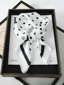 Women's Fashionable Versatile Polka Dot Silk Scarf 70x70cm, New Satin Square Scarf for Elegant Styling, Perfect Accessory for Any Occasion, Polka Dot Fashion Accessories