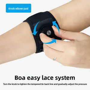 Adjustable Elbow Brace with Knob & Straps – Breathable Compression Support for Basketball, Badminton & Tennis