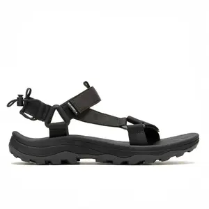 Merrell Mens Speed Fusion Sport Sandal - Black Athletic Sandals with Adjustable Straps and Comfortable Design