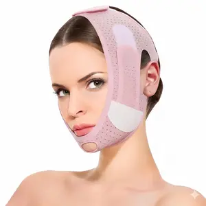 Brillure Breathable V-Line Face Wrap – Comfortable Firming Mask with Chin Support Hole – Soft & Adjustable Facial Compression Band for Relaxation – Multi-Use Eco-Friendly Beauty Strap for Home & Travel