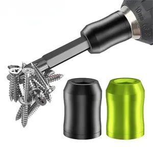 Strong magnetic screw ring, 1/4 inch/6.35mm universal magnetic screw ring drill bit, used for hexagonal screwdriver and power drill bit screw ring power supply position, Screwdriver Bits