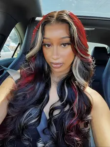 28-Inch Lace Front Wigs for Women, Gorgeous Fluffy Synthetic Wigs without Bangs, Glueless Frontal Wigs for Parties and Daily Use