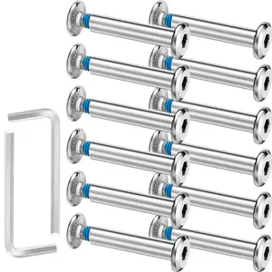 20 Sets Hex Socket Screws Shaft for Inline Roller Skate Wheels with 2 Pieces Installation Tool