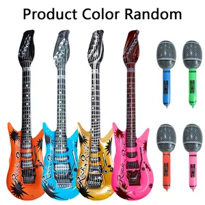 80s & 90s Party Decorations Inflatable Props Set, Rock Star Toy Kit, Inflatable Guitar Band, Carnival Party Supplies, Party Favor, Party Accessories
