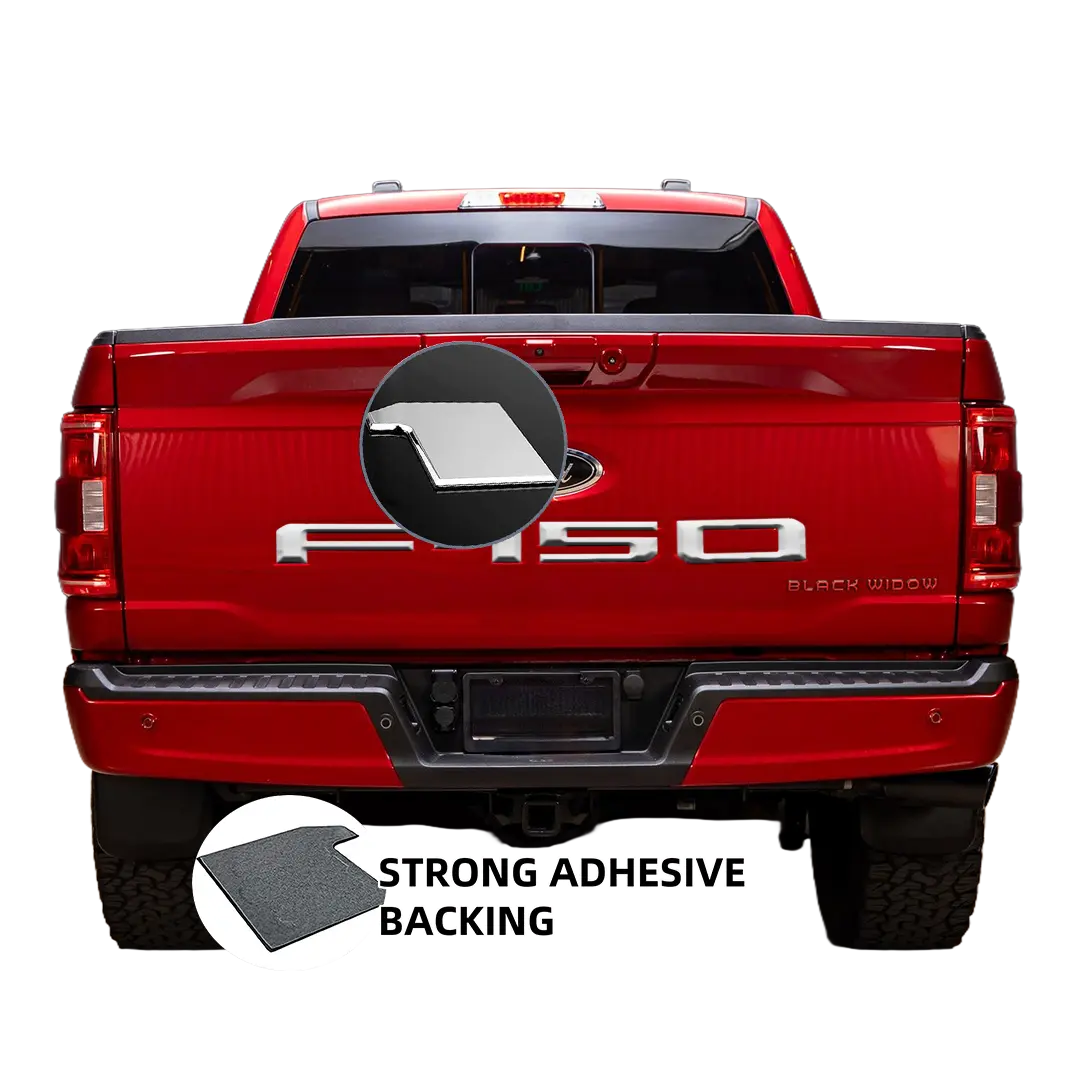 tailgate letters badges Compatible with 2021-2025 Ford F-150 Accessories ABS Plastic Automotive Chrome Silver