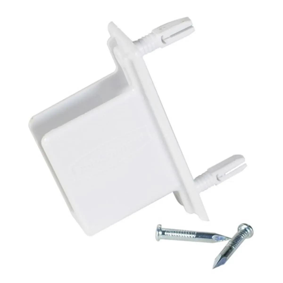 212 MAIN Rubbermaid 1950472 Fast Track Wall End Bracket - White, Compact Shelf Support, Includes Pins