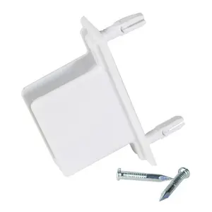 Rubbermaid 1950472 Fast Track Wall End Bracket White