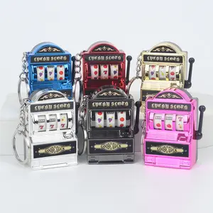 Mini Fruit Slot Machine Keychain Retro Vintage Arcade Design Lucky Slot Toy with Bell Charm Fun Stress Relief Fidget Toy Bag Charm Accessory Funny Lucky Slot Machine Bank with Spinning Reel and Keychain handmade  gifts  bf november  birthstone  tennis  ne