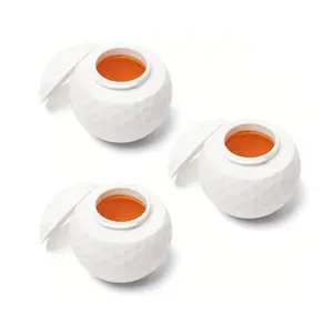 3pcs Golf Ball Shot Glasses, Innovative Gift for Golf Lovers, Golf Cups with Lids, Polypropylene Material, Model Xinghao