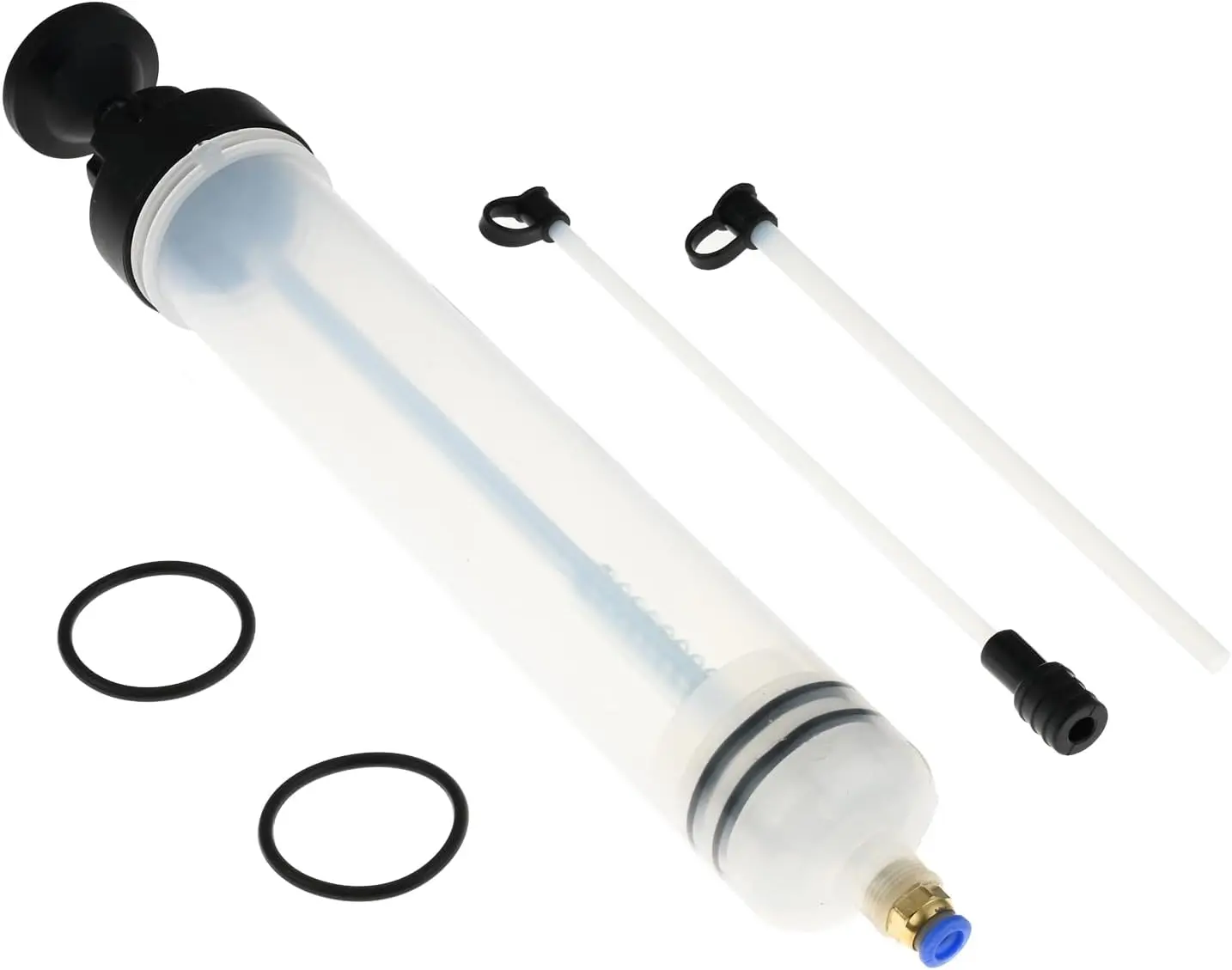 500CC Manual Fluid Extractor Syringe, Hand Operated Oil Transfer Pump, Fluid Extraction & Filling Tool for Motor Oil, Brake Fluid, Coolant, Gear Oil