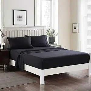 4-Piece 3000 Thread Count Microfiber Bed Sheet Set with Deep Pocket Up to 14" - Soft, Wrinkle & Fade Resistant. Durable