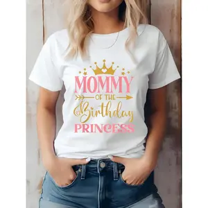 Mommy Of The Birthday For Girl - 1st Birthday Princess Girl T-Shirt.jpg