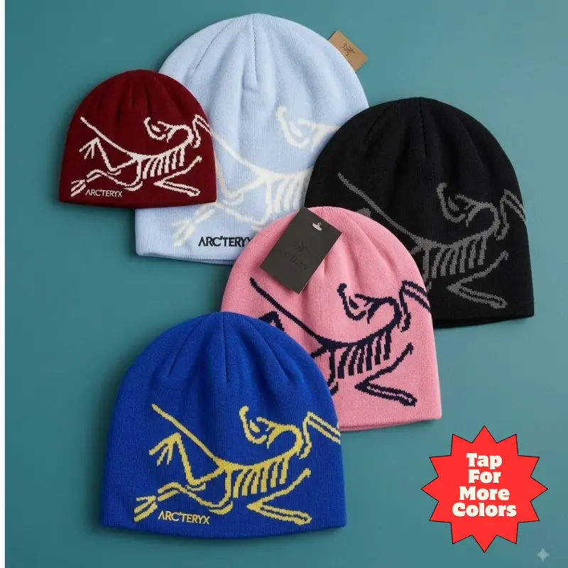 Gorpcore Bird Skeleton Graphic Cotton Knit Beanie, Everyday Wear Outdoor Adventure Skull Cap for Hiking, Skating, Snowboarding & Winter Sports, Y2K Techwear Thermal Toque Hat, Soft Warm Headwear for Men & Women, Multi Colors Available