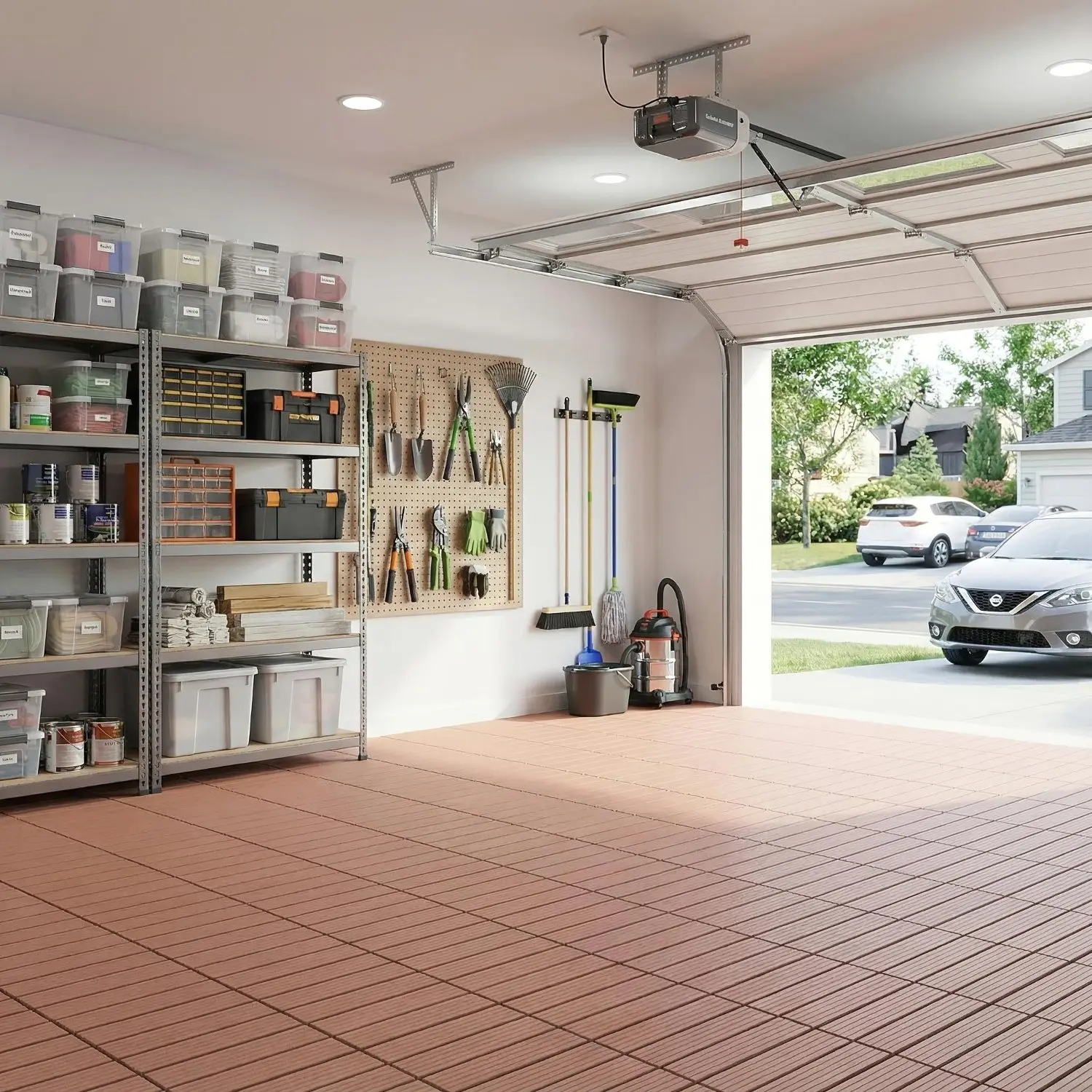 "44pcs Easy-Click Waterproof Deck Tiles - Slip-Resistant Interlocking Patio Squares, 12""x12"" for All-Weather Outdoor Flooring, Effortless Assembly, UV-Stabilized"