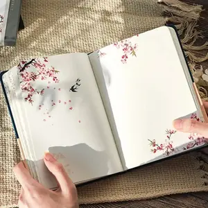 Chinese Style Hardcover Notebook Colorful Pages