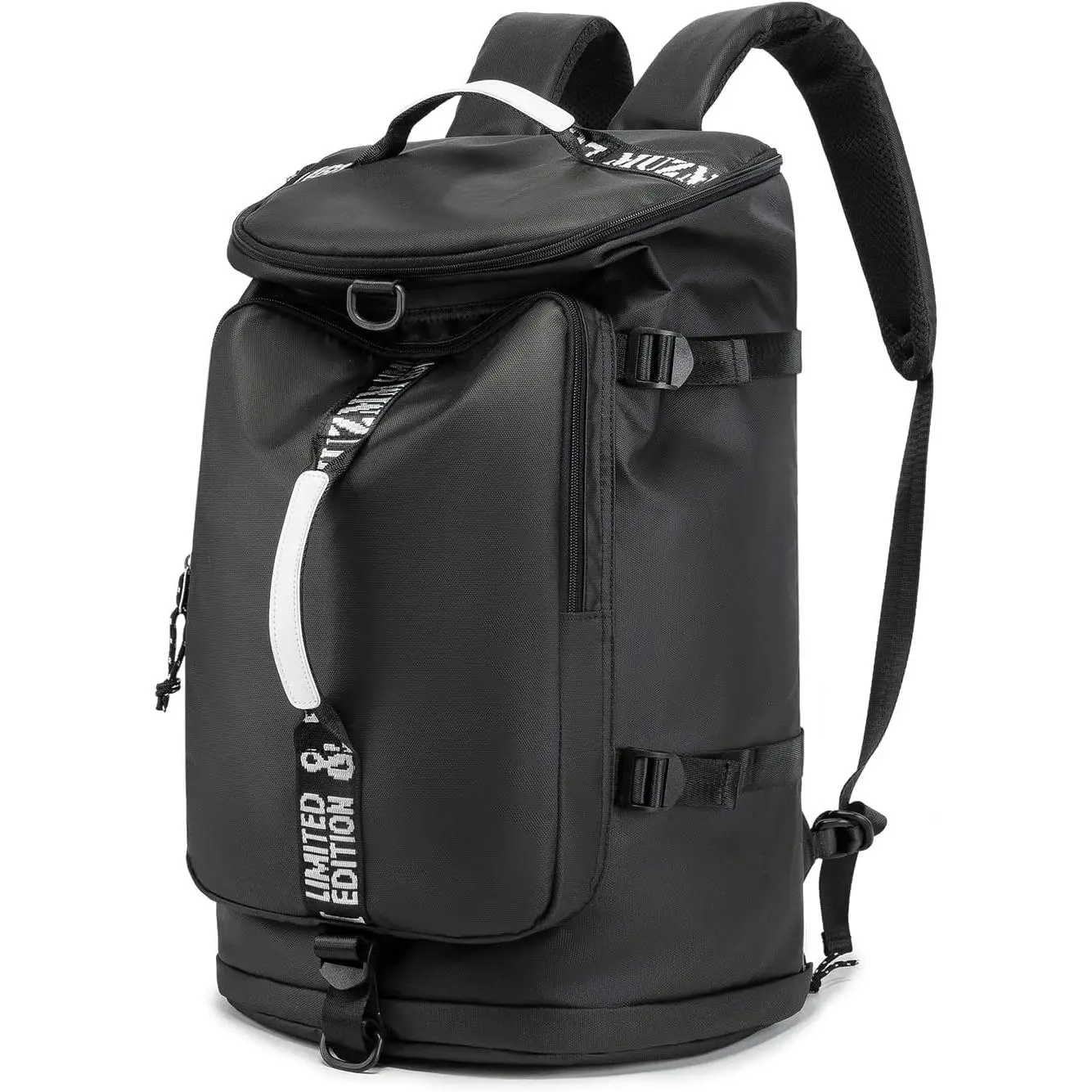 Convertible Backpack Duffle Bag, 40L Waterproof Oxford Travel Gym Bag for Men & Women with Laptop & Shoe Compartment for International Travel & Fitness for Everyone, Airport Backpack, Casual Travel Backpack
