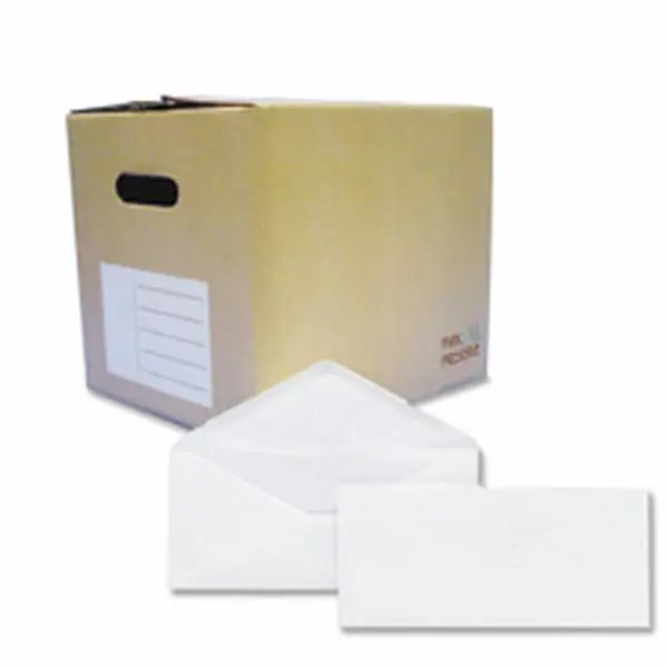 Quality Park Products QUA90020B No. 10 Regular Envelopes - 24 lb. white wove paper - Gummed Flap - 1000-ct - for Everyday Mailings