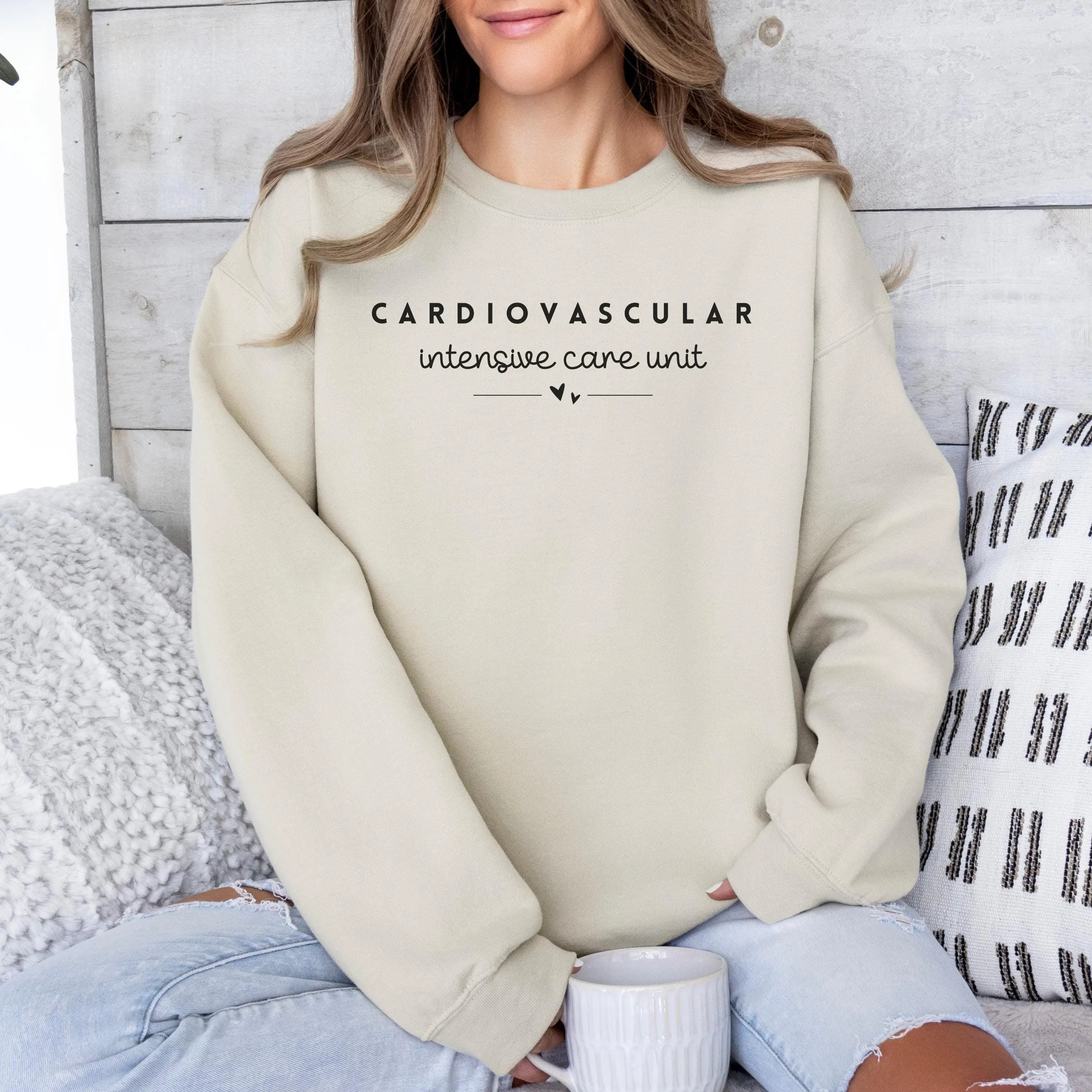 CVICU Nurse T-Shirt, Sweatshirt, Hoodie - Minimalist Cardiovascular ICU Crewneck, Intensive Care Unit Sweater, Critical Care Nurse, Nursing School Graduation