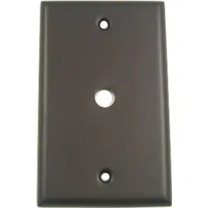 212 MAIN Single Cable Switch Plate, Oil Rubbed Bronze, Die-Cast Brass, Rustic Finish