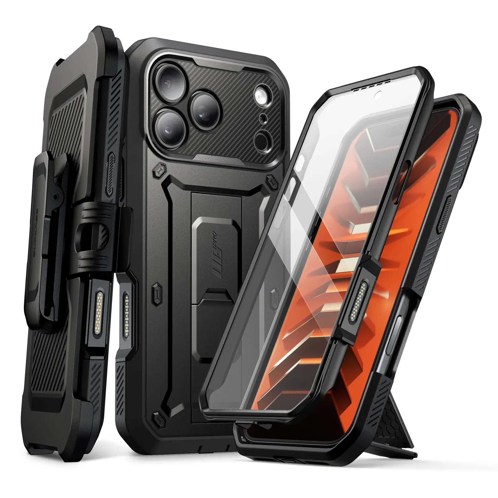 Supcase UB Pro Rugged Protection Drop-Proof Hybrid Shell Case for iPhone 18 Pro/Max Series, TPU+PC Material, Belt Clip