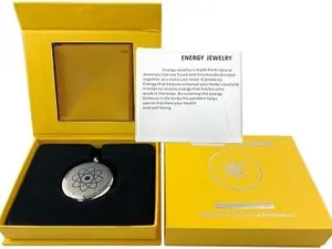 Emf Protection Cosmic Eternal Metatron Cube Shield Defense Necklace,Energy Terahertz Protection Necklace,Silver Color