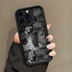 Creative Money Design Pattern Phone Case , Soft Silicone, Fully Protected and Shockproof For iPhone 17 16 15 Pro Max 14 14Pro 13 12 11 XSMAX Plus Mini 17E Y2k