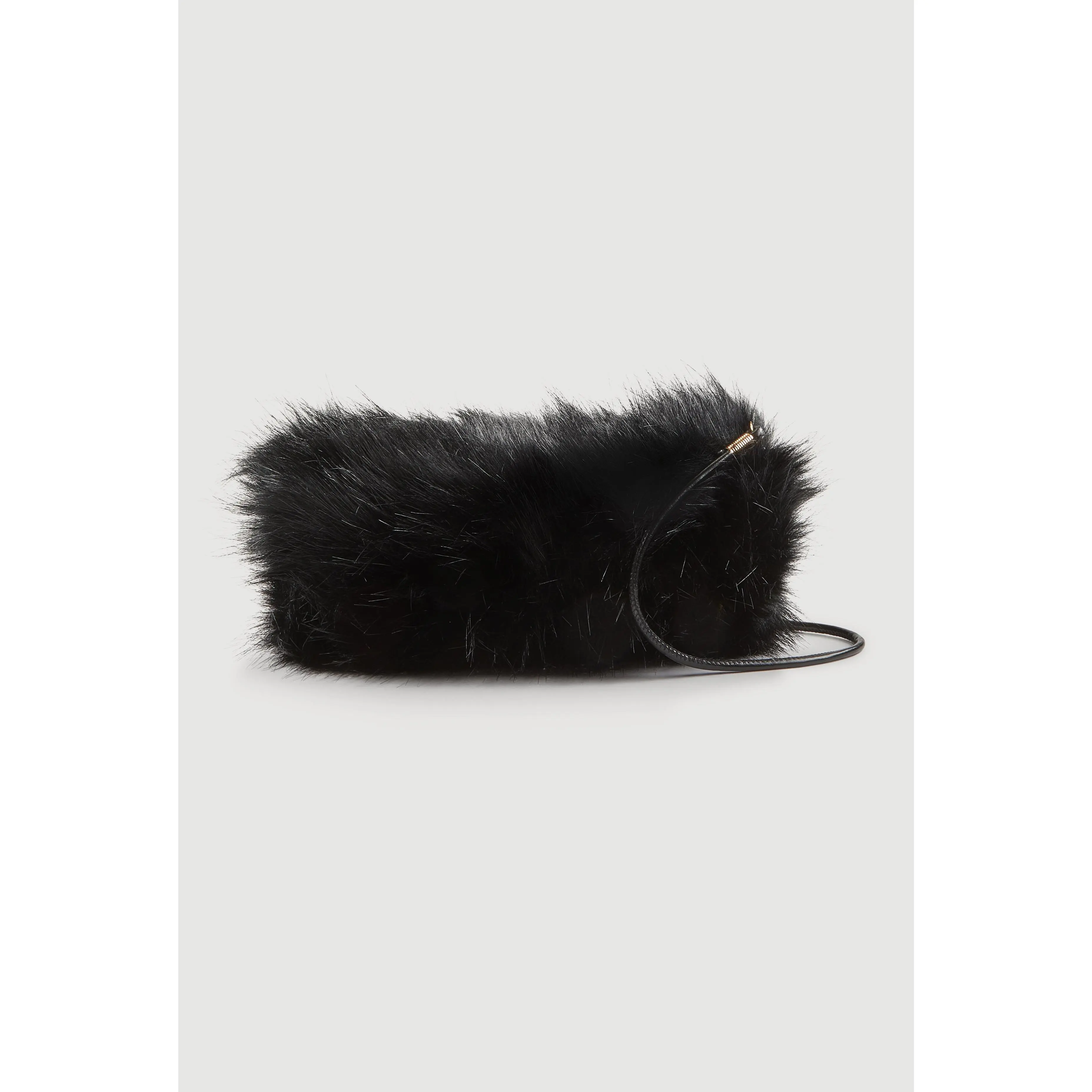 Faux Fur Convertible Muffler Clutch Bag