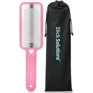 Slick Foot File Callus Remover - Pink Foot Scraper & Rasp for Dead Skin, Heel Scrubber