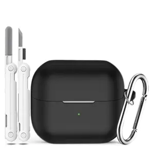 This shockproof protective case is suitable for Samsung Galaxy Buds 3 and Galaxy Buds 3 Pro, and includes a silicone earbud case and a wireless earphone cleaning pen. Protection