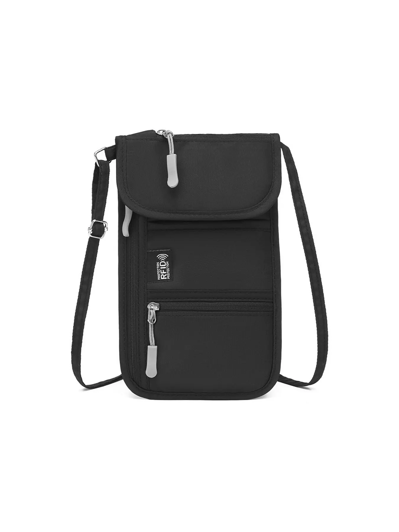 RFID Protection neck wallet, waterproof nylon cross-body mobile phone bag, Multi Functional Bag, Crossbody Phone Purse, multi-pocket travel passport holder (with adjustable shoulder strap), anti-theft storage bag for men and women