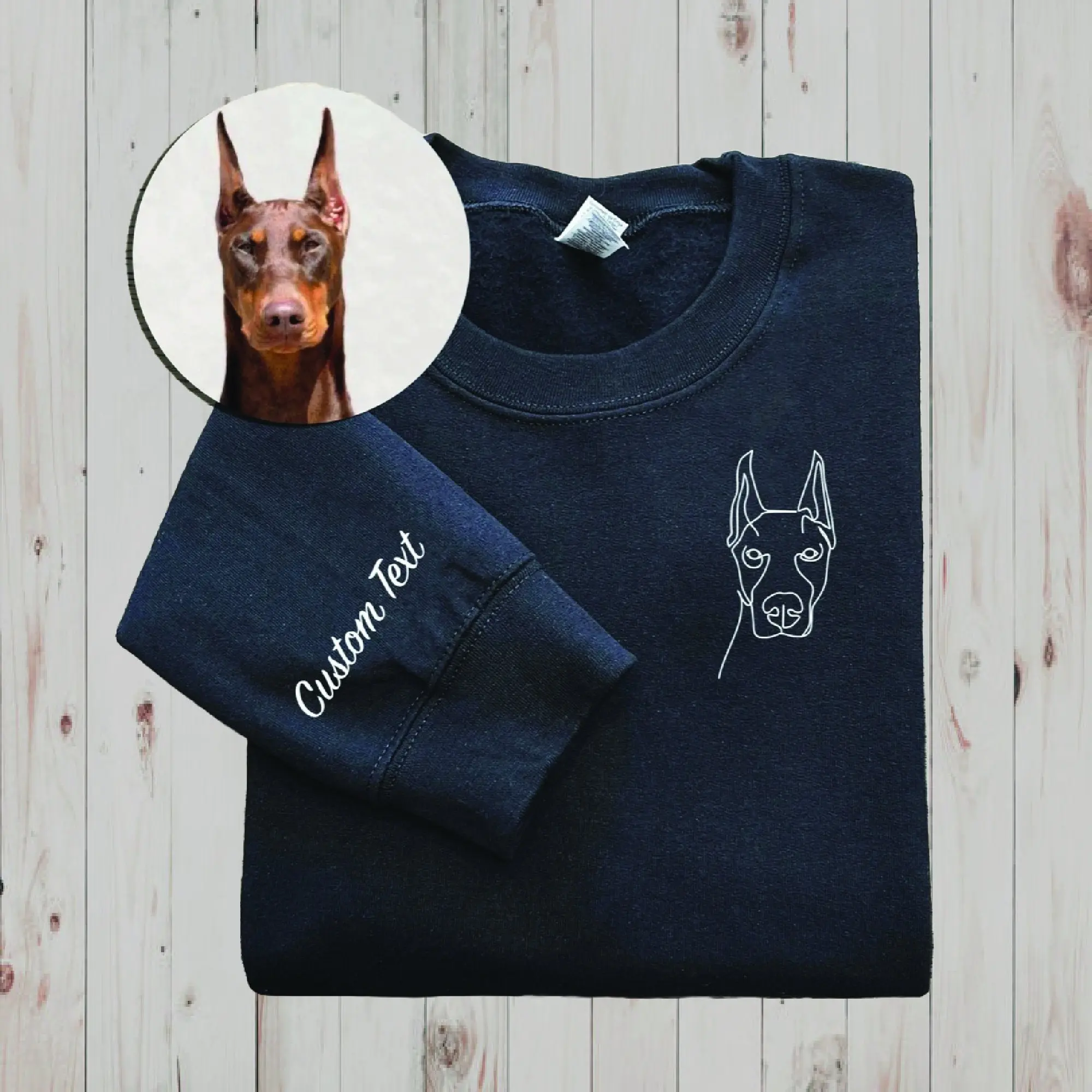 Custom Embroidered Dog Sweatshirt Custom Embroidered Cat Sweatshirt Personalized Pet Sweatshirt Custom Embroidered Pet Crewneck